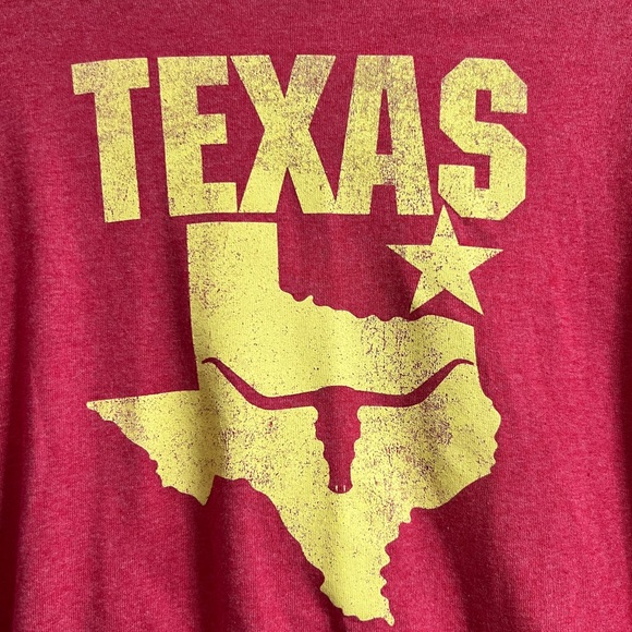 Texas State Graphic with Longhorn and Star on Modern Lux Tee - Picture 2 of 5